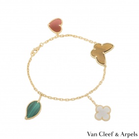 Van Cleef & Arpels Yellow Gold Lucky Alhambra Bracelet ARD79600